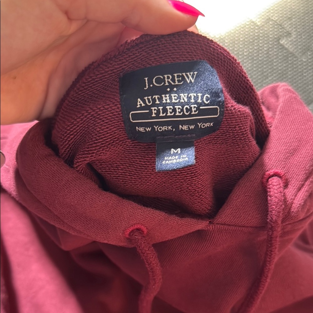 Red Pullover Sweater with Hood Jcrew - Picture 2 of 2
